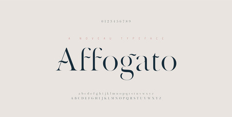 elegant alphabet letters font and number. classic copper lettering minimal fashion designs. typograp