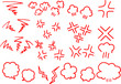 Variation of White handwritten Red anger mark set