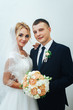 Portrait of the bride and groom, classic wedding photography