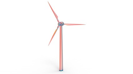 3d illustration of wind power station