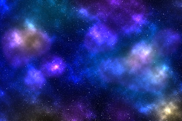 Wall Mural - abstract space background with nebula and stars, night sky and milky way.