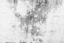 White Wall And Dirty Texture And Background With Copy Space.