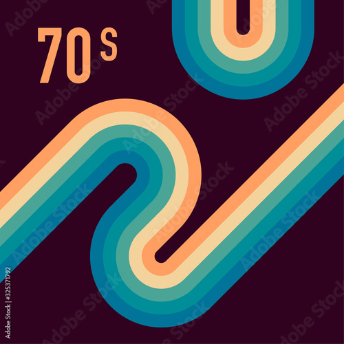 Dekoracja na wymiar  70s-1970-streszczenie-wektor-tle-linii-retro-zapasow-ilustracja-wektorowa