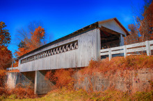 Fall Image Of Root Road Covered Bridge