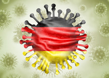 Germany Corona Virus Flag Icon Symbol
