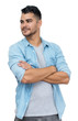 © Daniel Ernst - Hispanic hipster man with beard and casual clothes looking sideways