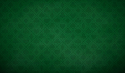 Poker table background in green color