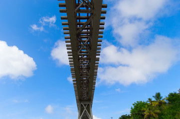 Metalic bridge from under perspective