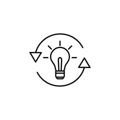 idea line illustration icon on white background