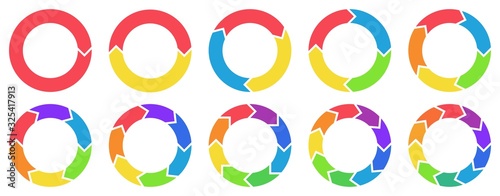 Fotografía Colorful circle arrow charts