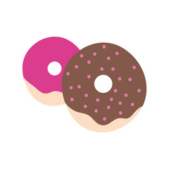 Sticker - sweet donuts dessert isolated icon