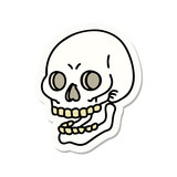Fototapeta Młodzieżowe - tattoo style sticker of a skull
