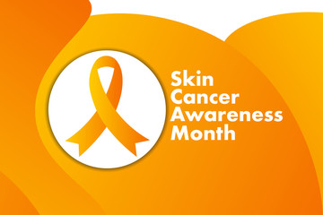 Wall Mural - May is Skin Cancer Awareness Month concept. Template for background, banner, card, poster with text inscription. Vector EPS10 illustration.