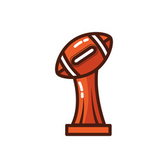 Wall Mural - american football sport balloon trophy award