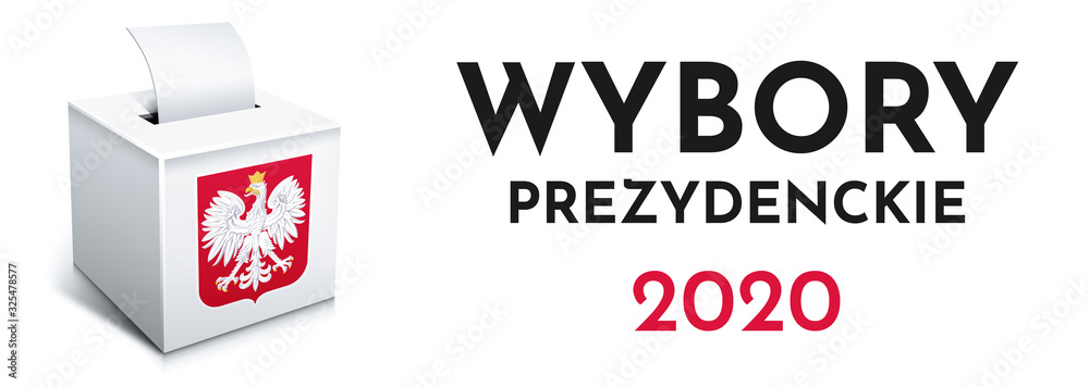 Wybory - Polska 2020 - urna wyborcza - głosowanie - obrazy, fototapety, plakaty 