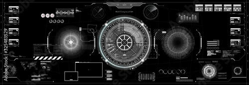 Fotomural Innovation system Cockpit helmet in HUD style