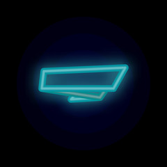 Poster - Tag, banner, for text, post color neon icon. Simple thin line, outline vector of tag icons for ui and ux, website or mobile application