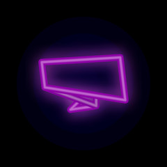 Poster - Tag, banner, for text, post color neon icon. Simple thin line, outline vector of tag icons for ui and ux, website or mobile application