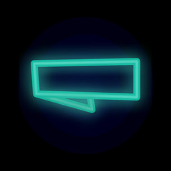 Poster - Tag, banner, for text, post color neon icon. Simple thin line, outline vector of tag icons for ui and ux, website or mobile application