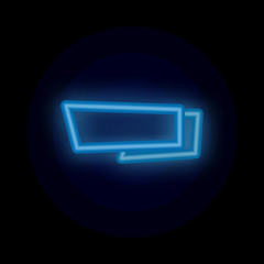 Poster - Tag, banner, for text, post color neon icon. Simple thin line, outline vector of tag icons for ui and ux, website or mobile application