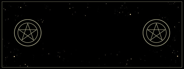 Wall Mural - pentacle isolated on dark background. magic vector decorative elements