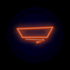 Poster - Tag, banner, for text, post color neon icon. Simple thin line, outline vector of tag icons for ui and ux, website or mobile application