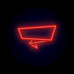Poster - Tag, banner, for text, post color neon icon. Simple thin line, outline vector of tag icons for ui and ux, website or mobile application