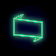 Poster - Tag, banner, for text, post color neon icon. Simple thin line, outline vector of tag icons for ui and ux, website or mobile application