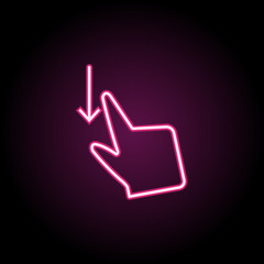 Aufkleber - Swipe up free, touch, arrows neon icon. Simple thin line, outline vector of touch gesture icons for ui and ux, website or mobile application