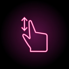 Aufkleber - Swipe up free, touch, arrows neon icon. Simple thin line, outline vector of touch gesture icons for ui and ux, website or mobile application