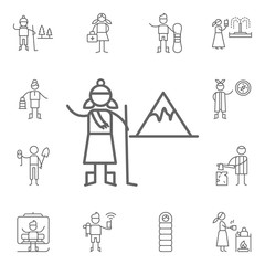 Poster - glacier icon. adventure icons universal set for web and mobile