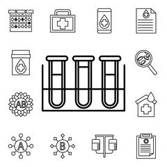 Poster - flasks icon. blood donation icons universal set for web and mobile