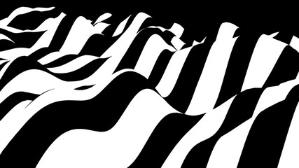 Poster - Hallucination. Optical illusion. Twisted illustration. Abstract futuristic background of stripes. Dynamic wave. Vector.