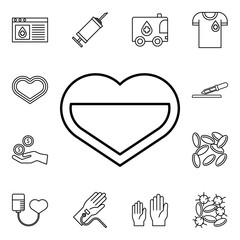 Poster - Heart icon. Blood donation icons universal set for web and mobile