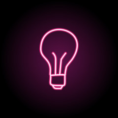 Poster - bulb sketch neon icon. simple thin line, outline vector of education icons for ui and ux, website or