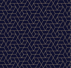 seamless abstract hexagonal pattern golden color