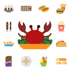 Wall Mural - Crab icon. International Food icons universal set for web and mobile