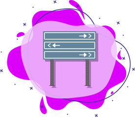 Poster - Information sign colored icon. Simple color vector of road signs and junctions icons for ui and ux, website or mobile application