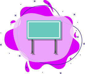 Poster - Information sign colored icon. Simple color vector of road signs and junctions icons for ui and ux, website or mobile application