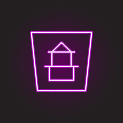 Poster - Drink, coffee neon style icon. Simple thin line, outline vector of food and drink icons for ui and ux, website or mobile application