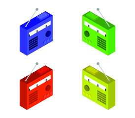 Sticker - isometric radio