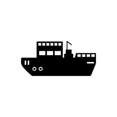 Poster - Water transport, ship icon. Simple vector boat icons for ui and ux, website or mobile application