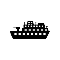Poster - Water transport, warship icon. Simple vector boat icons for ui and ux, website or mobile application