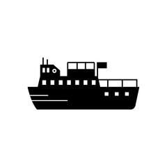 Poster - Water transport, warship icon. Simple vector boat icons for ui and ux, website or mobile application
