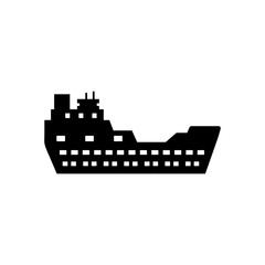 Poster - Water transport, cargo ship icon. Simple vector boat icons for ui and ux, website or mobile application
