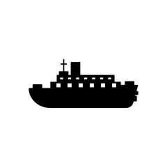 Poster - Water transport, ship icon. Simple vector boat icons for ui and ux, website or mobile application