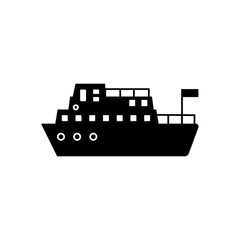 Poster - Water transport, cruise ship icon. Simple vector boat icons for ui and ux, website or mobile application