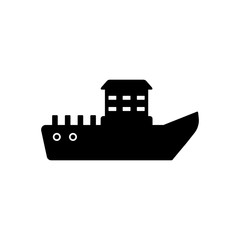 Poster - Water transport, steamer icon. Simple vector boat icons for ui and ux, website or mobile application