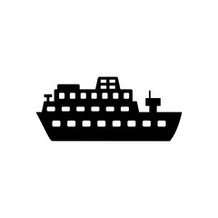 Poster - Water transport, cruise ship icon. Simple vector boat icons for ui and ux, website or mobile application