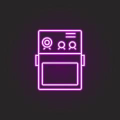 Poster - rock, column, amplifier neon style icon. Simple thin line, outline vector of rock and roll icons for ui and ux, website or mobile application